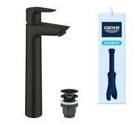 GROHE Start Edge QuickFix - Miscelatore Lavabo Alto con Set Scarico Push-Open per Lavabi a Colonna (Taglia XL