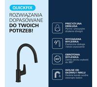 Grohe Start Edge rubinetto da cucina verticale nero 305502430