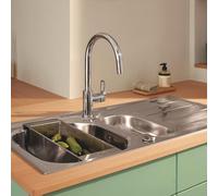 Grohe Start Loop rubinetto da cucina, estraibile, orientabile, 30556000, Start Loop cromo [Rubinetti da Cucina]
