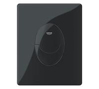 GROHE Start, Placca di azionamento per WC, in ABS, doppio scarico a risparmio idrico con attivazione Start & Stop, installazione verticale, 156x197 mm, nero lucido, 38964KV0