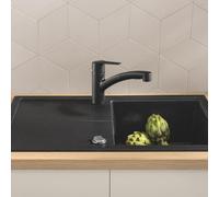 Grohe Rubinetto Cucina - Miscelatore Monocomando Lavello - Nero Opaco - Aeratore
