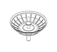 Grohe Universal valvola filtro a cestello per lavello da cucina, 42580SD0, K300; K400; K400+; K500; K700; K700U acciaio inox [Lavelli da Cucina > Accessori per Lavelli da Cucina]