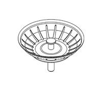 Grohe Universal valvola filtro a cestello per lavello da cucina, 42580SD0, K300; K400; K400+; K500; K700; K700U acciaio inox [Lavelli da Cucina > Accessori per Lavelli da Cucina]