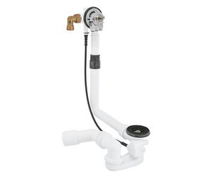 GROHE Talentofill Gruppo di Carico - Scarico Pop-Up e per Vasche Normali (con Sifone a Bottiglia e Gomito d'Uscita 45°), Nero Opaco, 289252430