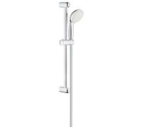 GROHE Tempesta 100 Set Saliscendi Doccia (2 getti, asta 600 mm, flessibile, SpeedClean anticalcare), Cromo, 26162001