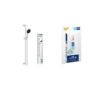 GROHE Vitalio Start 110 & QuickGlue S - Set doccia (doccia tonda 11 cm 1 getto, flessibile doccia 1,75 m, asta 90 cm, risparmio idrico), montaggio facile, cromo, 26953001