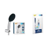 GROHE Vitalio Start 110 & QuickGlue S - Set doccia (doccia tonda da 11 cm 3 getti, sistema anticalcare, flessibile doccia da 1,75 m, supporto a parete, extra facile da montare), cromo, 26769001