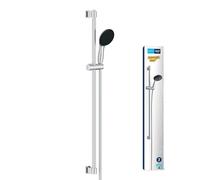 GROHE Vitalio Start 110 Set Saliscendi Doccia (2 getti Rain e Jet, asta 600 mm, flessibile, SpeedClean anticalcare), Cromo, 26955001