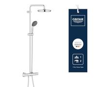 GROHE Vitalio Start System 210 Colonna doccia con miscelatore termostatico, temperatura costante Turbostat, Cromo, 27960001