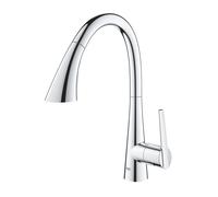 Grohe Zedra miscelatore monocomando per lavello con doccetta estraibile a 3 getti, finitura cromo - 32294002