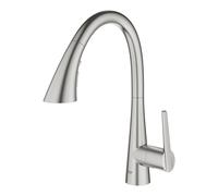 Grohe Zedra miscelatore monocomando per lavello con doccetta estraibile a 3 getti, finitura supersteel - 32294DC2
