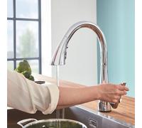Grohe Zedra rubinetto da cucina verticale StarLight Chrome 30219002