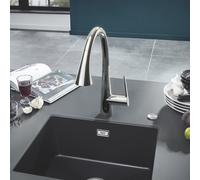 GROHE Miscelatore monocomando Zedra 32294002 per lavello, doccetta estraibile 3 getti, cromo