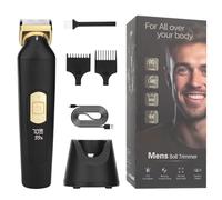Groin & Body Hair Trimmer per gli Uomini Pubici Trimmer Uomo Elettrico Cordless Ricaricabile Rasoio Corpo Groomer