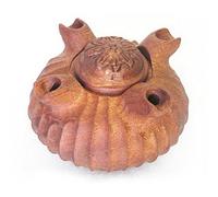 Grolla dell'amicizia valdostana a 4 Becchi diametro 12 cm in legno di mogano indispensabile per preparare il caffè alla valdostana