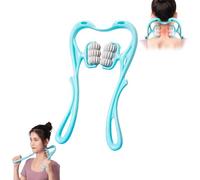 Grolomo Rullo massaggiante per il collo, massaggiatore per collo, massaggiatore per collo Tivano, massaggiatore manuale per collo, rullo per massaggio profondo a 360° per alleviare il dolore (blu)