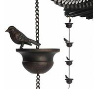 Grondaia Catene di Pioggia, 2,4 M da Giardino di Ferro Tazze di Pioggia di Pioggia Decorativa per L'acqua Decorativa per la Decorazione del Giardino della Casa Vintage, Ideale