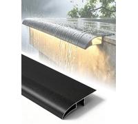 Grondaia in alluminio con luce LED for la deviazione dell'acqua | Alluminio alta resistenza; Lunghezza 125cm/250cm; Facile installazione; Uso esterno(Black,250cm/79in)