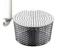 Grondaia, protezione foglie, filtro per grondaie, in acciaio 304, antiruggine, anti-intasamento, anti-foglie, senza attrezzi, montabile per tubi di scarico da 50 - 200 mm