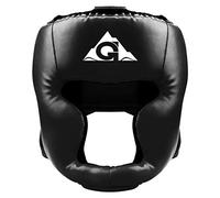 GROOFOO Casco da boxe per bambini e adulti, in pelle PU, casco per boxe, MMA, kickboxing, MMA, muay thai, sparring, arti marziali, karate, taekwondo