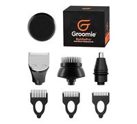 Groomie 7 tagliacapelli da uomo e kit per la cura dei capelli, include tagliacapelli di precisione, protezioni per tagliacapelli da 3-5-7 mm, tagliacapelli per orecchie e naso, spazzola esfoliante e