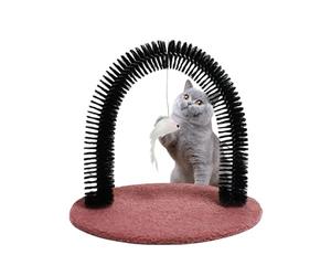 Grooming Cat Brush - Arch Shaped Self Groomer, Interactive Scratching Pad, Strumento per la pulizia dei capelli, Automatic Anti Itch Massager | Cat Grooming Brush For Rabbit Kitten Indoor Beauty