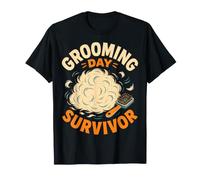 Grooming Day Survivor Pet Humor Maglietta