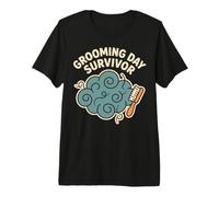 Grooming Day Survivor Pet Humor Maglietta Premium
