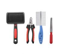 Grooming Kit per gatti, 4Pcs / set Pettine Deshedding Pet Beauty Set Tronchesino per unghie professionale Lima per unghie per gatto e cane Universale Spazzole per capelli