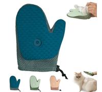 Grooming Mist Glove for Pets, Pet Cleaning Glove, 2-in-1 Grooming and Cleaning Mitt, Keep Your pet Cool in The Summer (Blue)