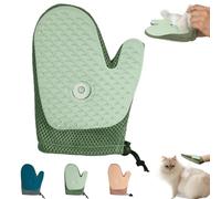 Grooming Mist Glove for Pets, Pet Cleaning Glove, 2-in-1 Grooming and Cleaning Mitt, Keep Your pet Cool in The Summer (Green)