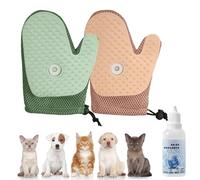 Grooming Mist Glove for Pets, Pet Hair Comb for Dogs with Soft Silicone Tips, Double Sided Anti-Static Pet Hair Remover,Deshedding Steam Brush,for Cats & Dogs (2pcs A)