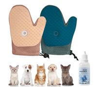 Grooming Mist Glove for Pets, Pet Hair Comb for Dogs with Soft Silicone Tips, Double Sided Anti-Static Pet Hair Remover,Deshedding Steam Brush,for Cats & Dogs (2pcs C)