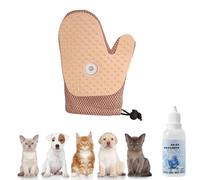 Grooming Mist Glove for Pets, Pet Hair Comb for Dogs with Soft Silicone Tips, Double Sided Anti-Static Pet Hair Remover,Deshedding Steam Brush,for Cats & Dogs (Pink)