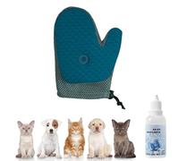 Grooming Mist Glove for Pets, Pet Hair Comb for Dogs with Soft Silicone Tips, Double Sided Anti-Static Pet Hair Remover,Deshedding Steam Brush,for Cats & Dogs (Blue)