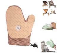 Grooming Mist Glove for Pets, Pet Hair Removal Glove, Spray Cat Petting Gloves, Double Sided Anti-Static Pet Hair Remover, for Cats, Dog (Pink*1)