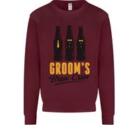 Grooms Brew Crew Beer Stag Do Uomo Sweatshirt Jumper