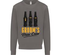 Grooms Brew Crew Beer Stag Do Uomo Sweatshirt Jumper