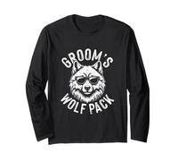 Groom's Wolf Pack Groomsmen Party Team Groom Classic Maglia a Manica