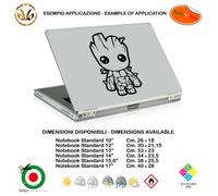 Groot guardian universe adesivo notebook tablet sticker pvc black white cropped