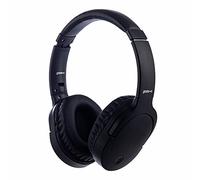 Groov-e - Cuffie Bluetooth senza fili, con cuscinetto di isolamento acustico, ricarica wireless e riproduzione audio 30 ore, Bluetooth e jack audio da 3,5 mm, colore nero