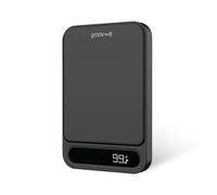 Groov-e Power Bank 5000 Magnetic - Caricabatterie wireless per smartphone, Android e iPhone, ricarica rapida da 5000 mAh, uscita USB-C, ingresso USB-C, pre-caricato, compatibile con MagSafe