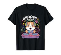 Groove Nation Dj Cavia Con Musica Maglietta