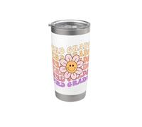 Groovy 3rd Grade Back To School Retro Groovy Terzo grado Bicchiere termico in acciaio inox doppia parete