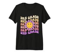 Groovy 3rd Grade Back To School Retro Groovy Terzo Grado Maglietta Premium