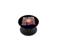 Groovy 3rd Grade Back To School Retro Groovy Terzo grado PopSockets PopGrip Adesivo