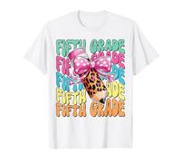 Groovy 5th Grade Girls Teacher Quinta elementare Ritorno a Scuola Maglietta