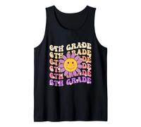 Groovy 6th Grade Back To School Retro Groovy Sesto Grado Canotta