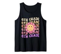 Groovy 6th Grade Back To School Retro Groovy Sesto Grado Canotta