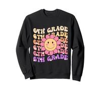 Groovy 6th Grade Back To School Retro Groovy Sesto Grado Felpa